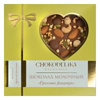 Шоколад молочный с украшением "Ореховый фейерверк" 150 гр