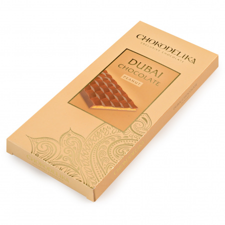 Шоколад молочный "Dubai Peanut" с начинкой из арахиса, 50 гр