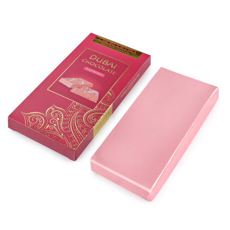 Шоколад белый "Dubai Raspberry" с начинкой малина, 180 гр