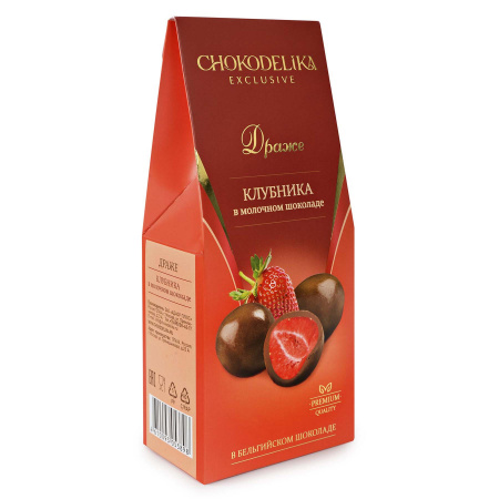 Драже "Клубника в молочном шоколаде", 80 гр