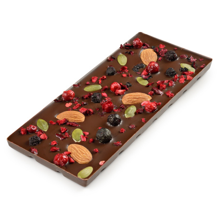Шоколад темный «SUGAR FREE миндаль,черника, вишня» 80 гр