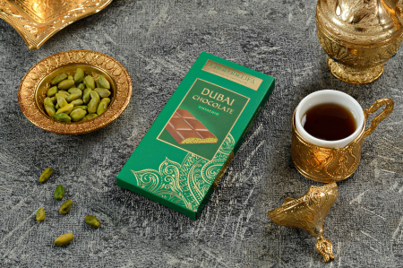 Шоколад молочный "Dubai Pistachio" с начинкой из фисташки, 50 гр