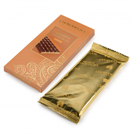 Шоколад темный "Dubai Pecan" с начинкой из пекана, 50 гр