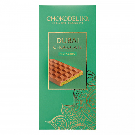 Шоколад молочный "Dubai Pistachio" с начинкой из фисташки, 50 гр