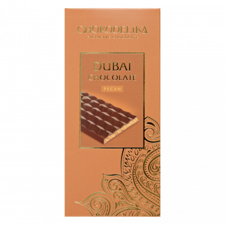 Шоколад темный "Dubai Pecan" с начинкой из пекана, 50 гр