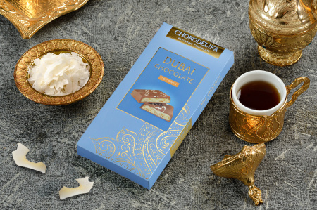Шоколад молочный "Dubai Coconut" с начинкой из кокоса, 180 гр